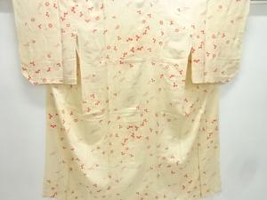 アンティーク　錦紗萩に菊模様単衣長襦袢